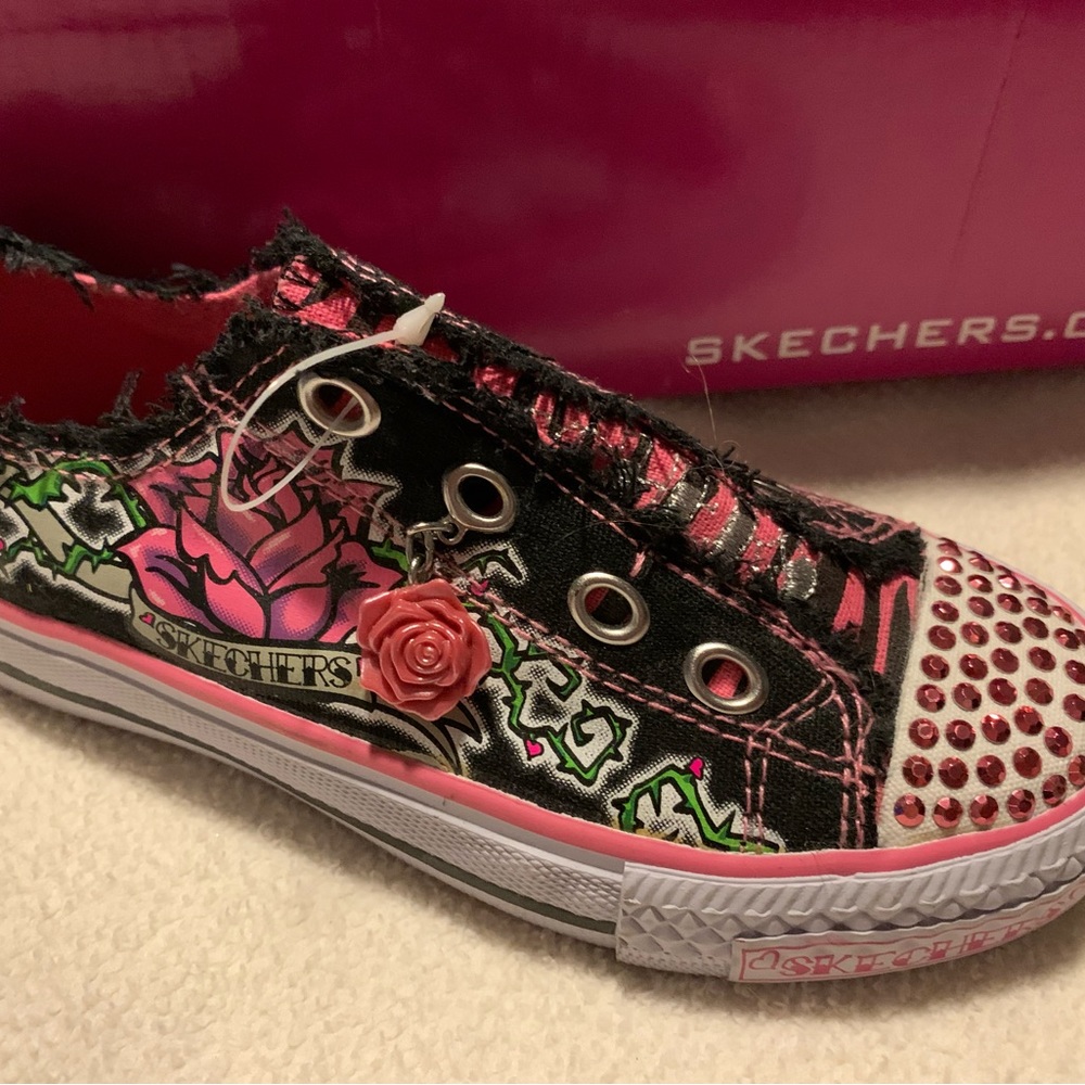 Skechers slip on girls sneakers